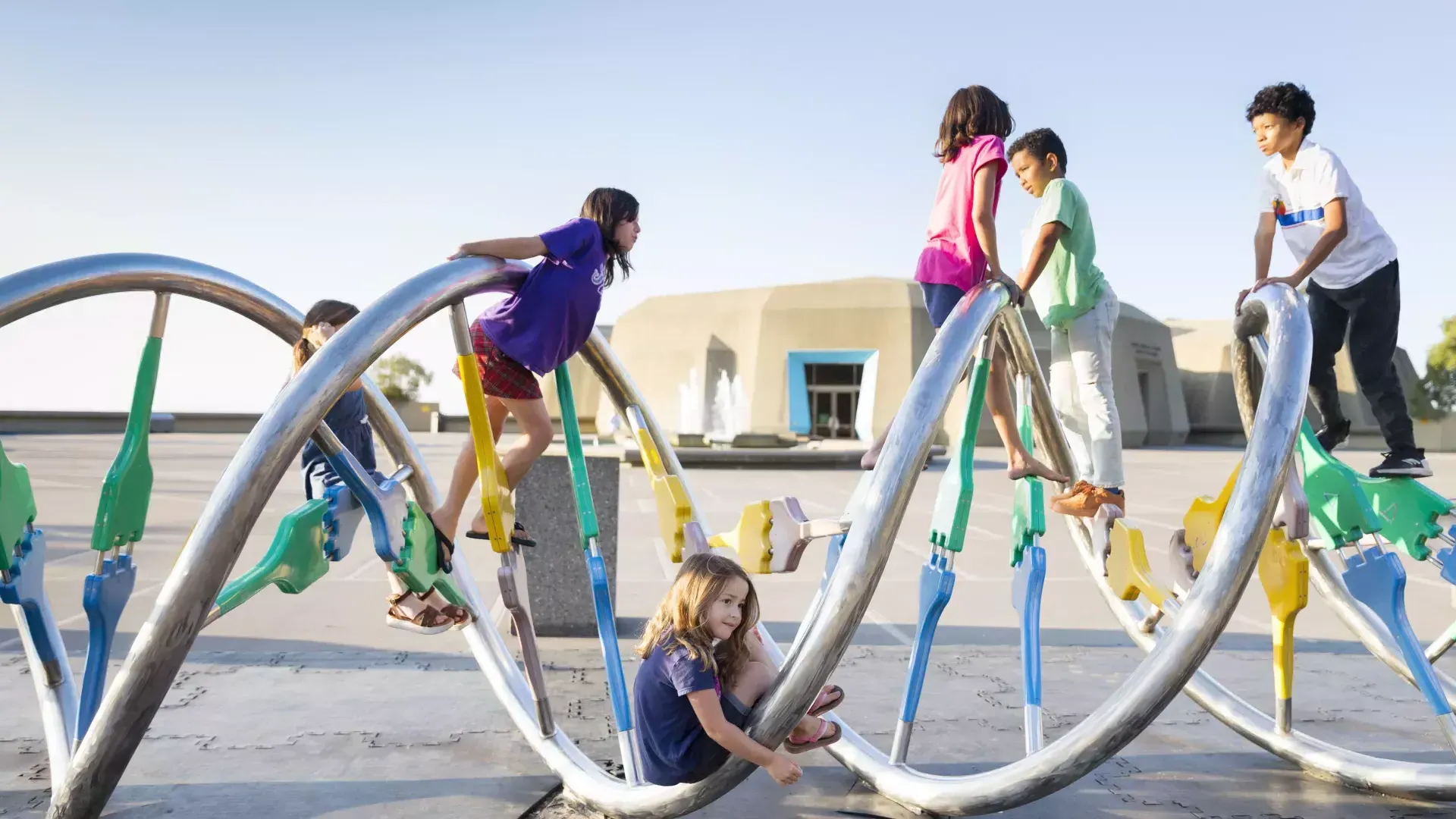 Children playing on a playground.